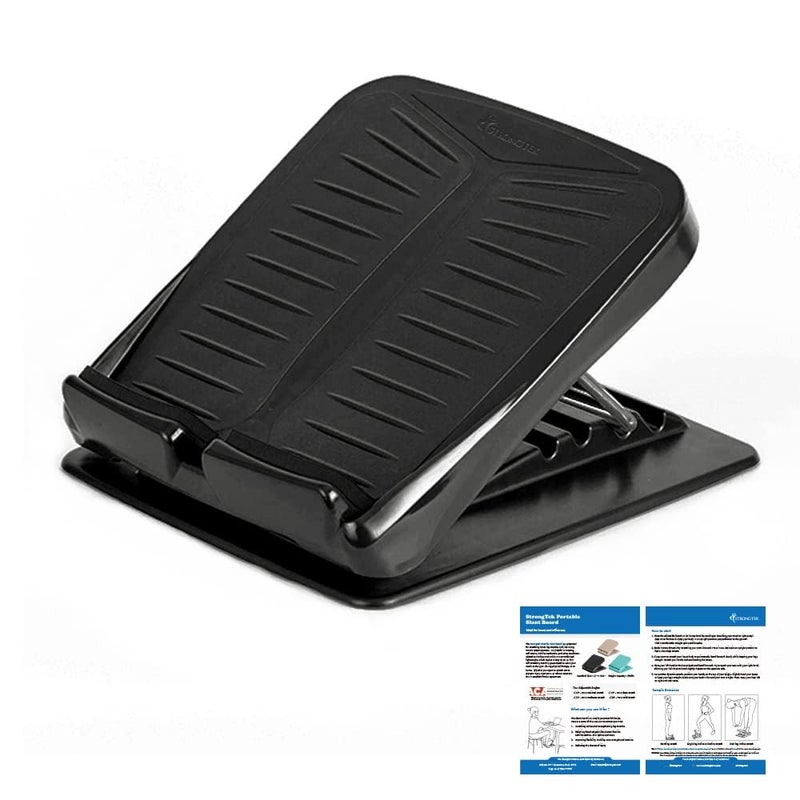 StrongTek Portable Slant Board  Lightweight 3.7 lbs  5-Level Adjustable Calf Stretch Board (20-50) with Non-Slip Surface for Safe Stretching  Improved Ankle Flexibility  Balance & Rehab Anywhere - Image 1